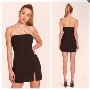 Amanda Uprichard Black One-Shoulder Dress